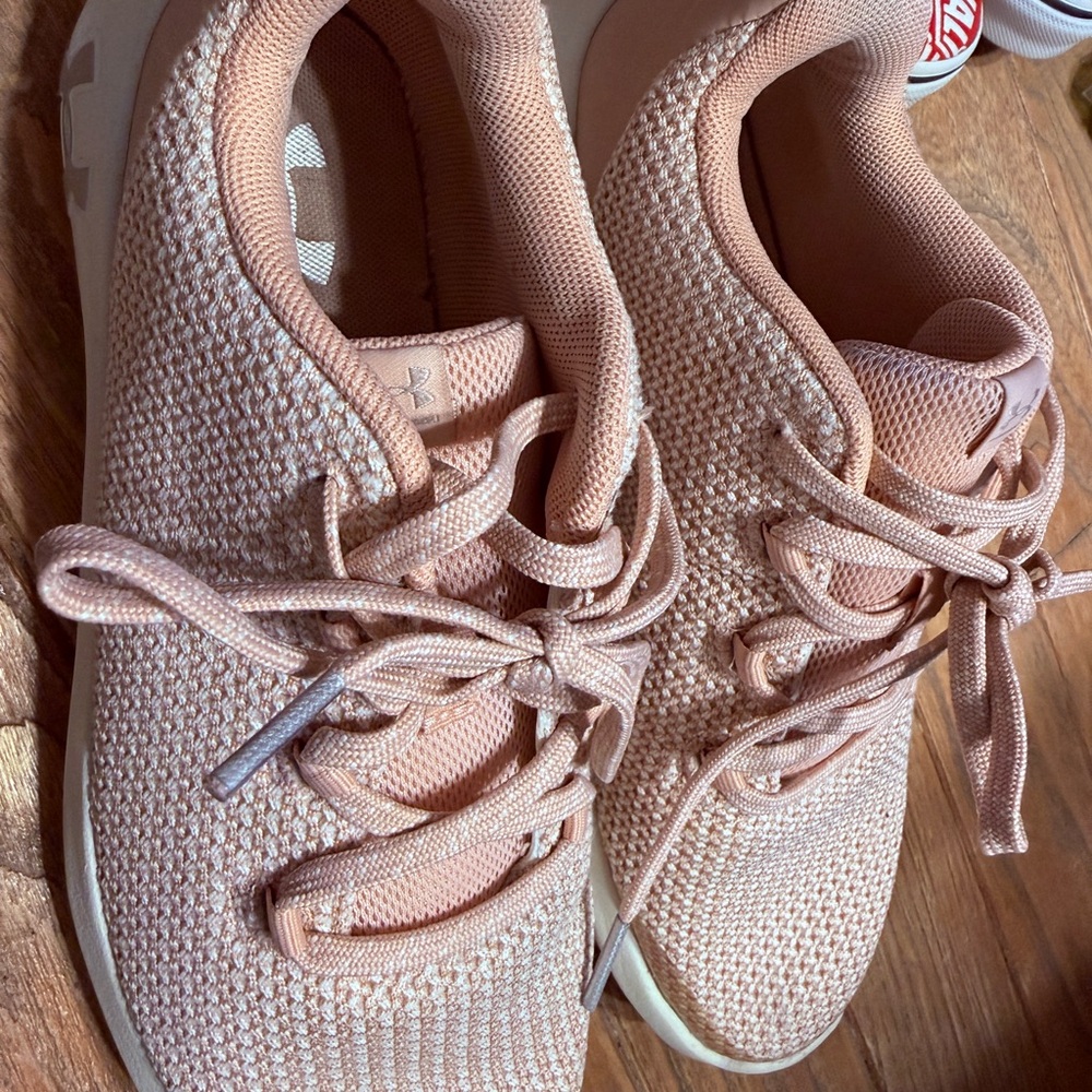 Under Armor light Pink Knit Women's Sneakers - Comfort Walking Shoes